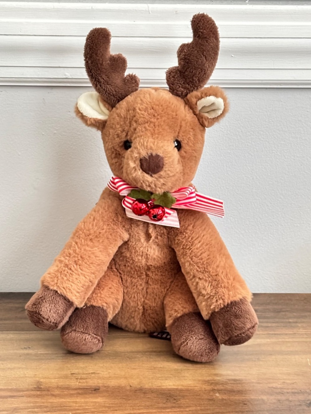Bearington Collection Hoofington Reindeer Plush Christmas Holiday Bells Jingle